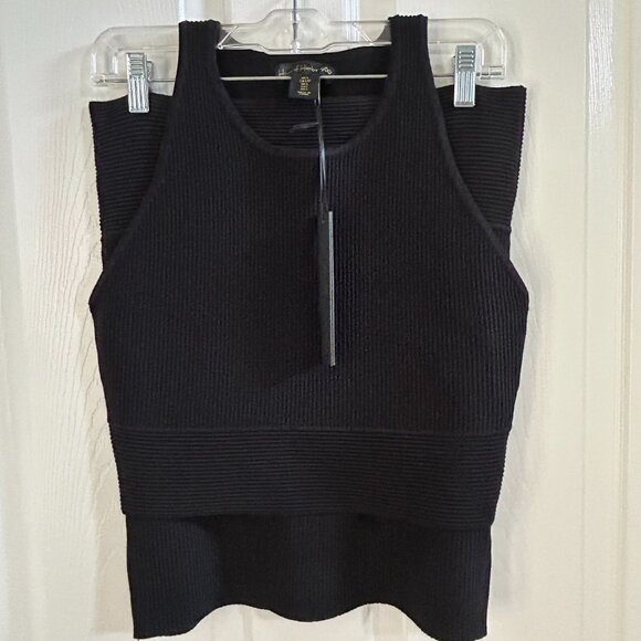 House of Harlow 1960 Revolve Women's Black Stretchy Skirt and Top Set SZL NWT - Picture 2 of 9